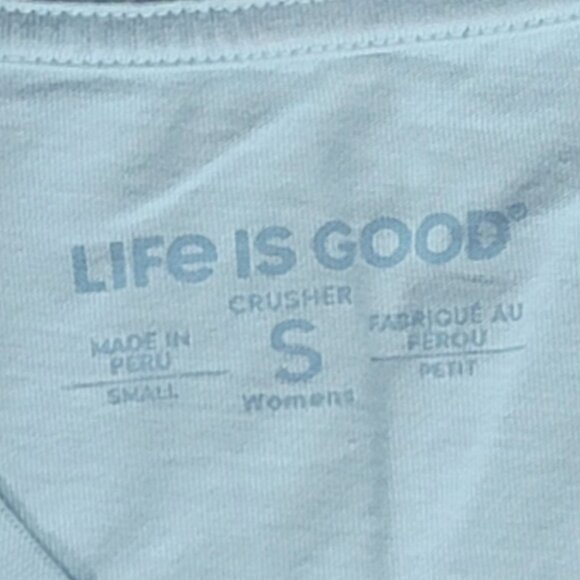 Life is Good Light Blue Short Sleeve V-Neck Today is a Good Day Crusher Tee - S - Picture 7 of 7